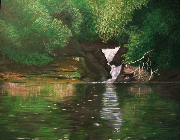 painting of Narrows Falls